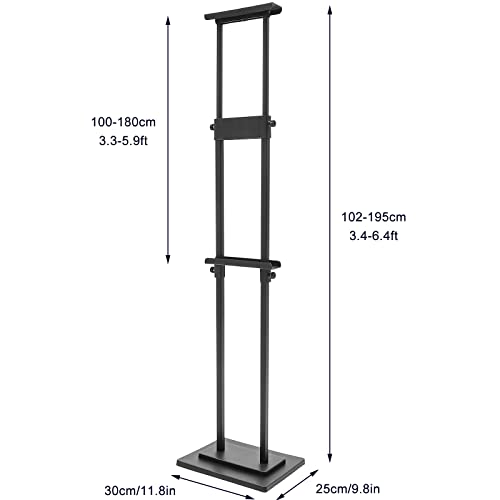 2 Pack Adjustable Poster Stand Holder Floor Standing Display Sign Holder Pedestal Poster Board Stand Height up to 77" Heavy Duty Poster Banner Advertisement Display for Business, Black - size: 2 Pack