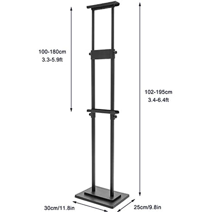 2 Pack Adjustable Poster Stand Holder Floor Standing Display Sign Holder Pedestal Poster Board Stand Height up to 77" Heavy Duty Poster Banner Advertisement Display for Business, Black - size: 2 Pack
