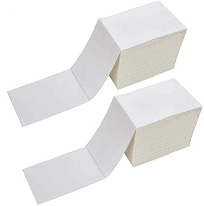OausTect 4x6 Shipping Label 2000 Fanfold Labels for Rollo, Zebra Direct Thermal Printer, with Perforations - size: 2000 Labels