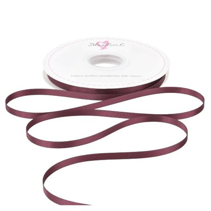 MAYREEL Burgundy Satin Ribbon 1/4 Inch Double Faced 50 Yards - color: Burgundy, size: 1/4 Inch