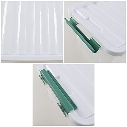 Latching Storage Bins with Lids, 20 Qt Stackable Box, 4-Pack - size: 20 Quart