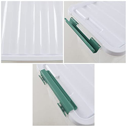 Latching Storage Bins with Lids, 20 Qt Stackable Box, 4-Pack - size: 20 Quart
