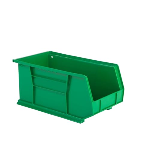 HE HUDSON EXCHANGE 15" x 8" x 7" (12 Pack) Plastic Stackable Storage Bin, Green - color: Green, size: 12 Pack