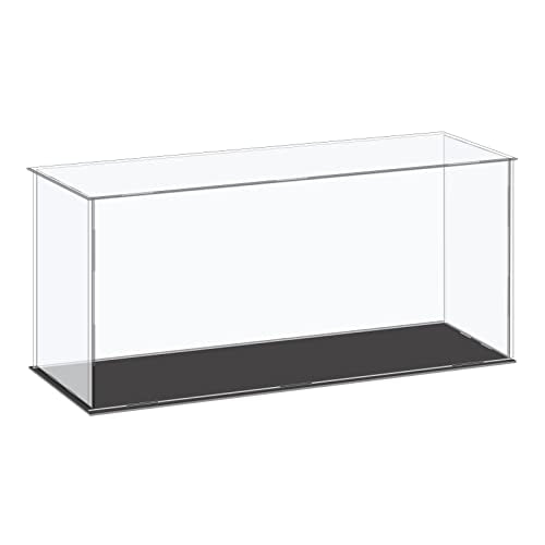 MECCANIXITY Acrylic Display Case Plastic Box Cube Storage Box Clear Small Assemble Dustproof Showcase 14.1x4.3x6.1 Inch for Collectibles Items - size: 14.1x4.3x6.1 Inch