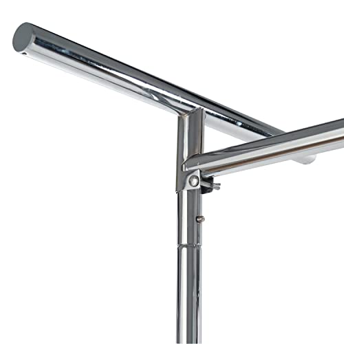 Econoco Commercial Garment Rack - Rolling Clothes Rack, Heavy Duty (Z Rack with Garment Cover, Orange) - color: Orange, style: Z Rack with Garment Cover
