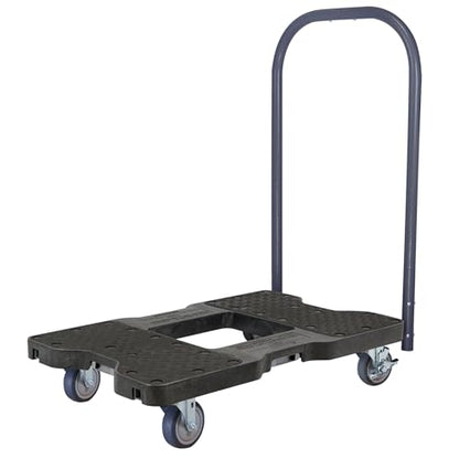 SNAP-LOC, 4 Wheel Dolly, 1,200 lb Professional E Track Push Cart Dolly, Heavy Duty Furniture Moving Cart, Modular Cargo Platform, Made in USA, Black - style: Professional E-Track Push Cart Dolly Black