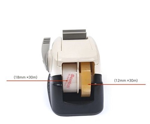3M Desktop Dual_2 Acrylic Sticky Tape Dispenser Core, Self_Auto Cutter Tape Holder (Orange)