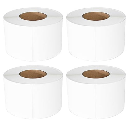 L Liked 4000 Thermal Labels 4" x 6" Perforated Industrial Thermal Shipping Labels with 3" Core, (Commercial Grade) - size: 4 Rolls