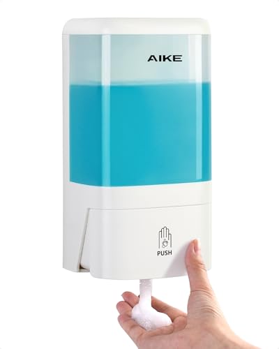 AIKE Foaming Commercial Soap Dispenser,40oz for Bathroom White AK1007F