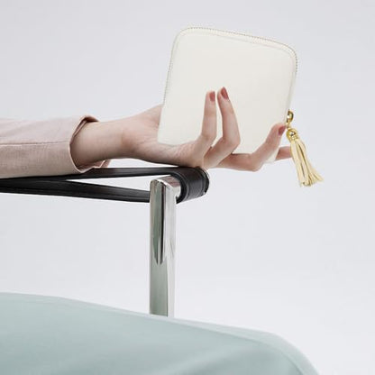 Stratalife Small Travel Jewelry Case, Velvet Storgae Pouch - color: White