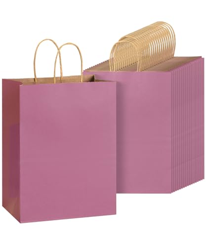 Mr. Pen- Paper Gift Bags with Handles, 32 Pack, 7.6" x 4.7" x 10.6" - color: Light Pink, size: 32 Pack