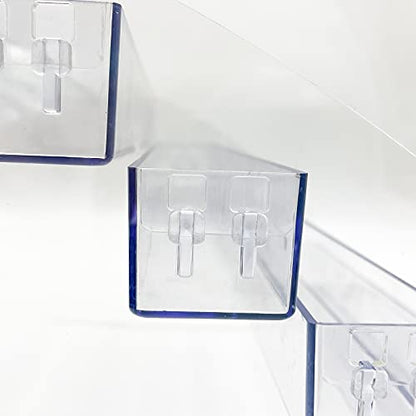 MineDecor 10 Piece Plastic Sunglasses Organizer Clear Eyeglasses Display Case 5 Tier Eyewear Storage Tray Box For Glasses Tabletop Holder Stand - size: 5T