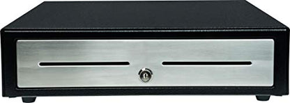 Star Micronics CD4-1616 5 Bill / 8 Coin Choice Series Cash Drawer with Stainless Steel Drawer Front, 2 Media Slots, and Included Cable (16" x 16") - Black - color: Black, size: 16" x 16" (5 Bill / 8 Coin)