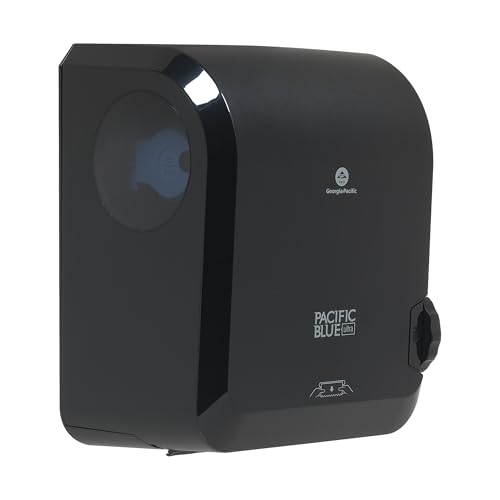 Pacific Blue Ultra 8" High-Capacity Mechanical Paper Towel Dispenser by GP PRO (Georgia-Pacific), Black, 59589, 12.9" W x 9" D x 16" H, 1 Dispenser - style: Mechanical dispenser