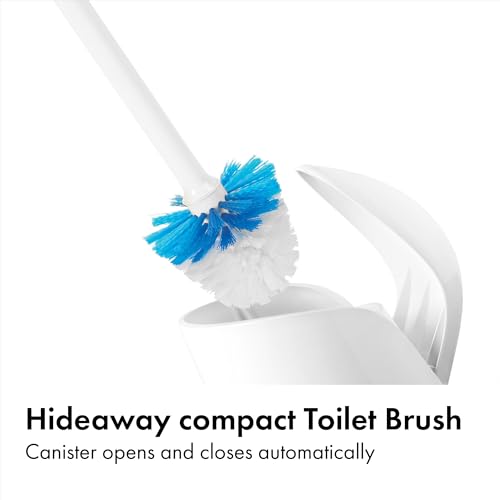 OXO Good Grips Compact Toilet Brush & Automatic Canister Door - color: White, size: 1 Count (Pack of 1)