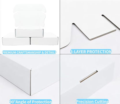 4x3x2 Inches 50 Pack White Corrugated Cardboard Shipping Boxes - size: 4x3x2 inch 50 Pack