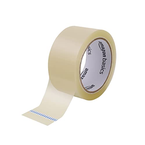 Amazon Basics Clear Shipping Packing Tape Rolls for Moving and Packaging, Home Office Supplies, 1.88 in x 72.2 Yards, 1.8 mil Thick, 12 Count - size: 12 Rolls