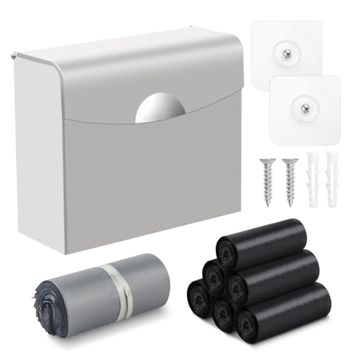 Sanitary Napkin Disposal Receptacle,9.4x7.8x3.5 inches Silver - color: Silver