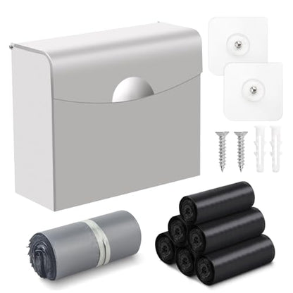 Sanitary Napkin Disposal Receptacle,9.4x7.8x3.5 inches Silver - color: Silver