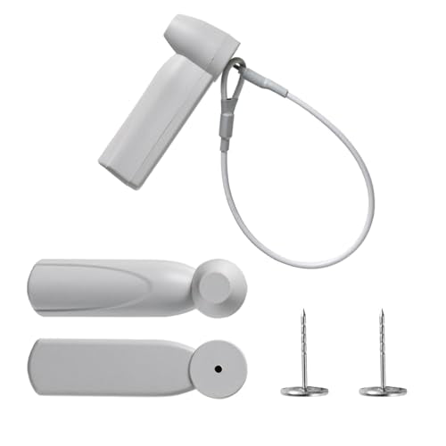 250Pcs 58Khz AM Security Clothing Tags Grey Retails EAS Clothes Tag with 250 Pins and 100 Lanyards - style: 250 Gray Tags + 100 Lanyards