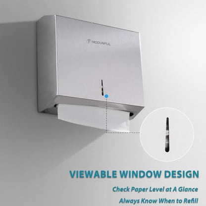 Paper Towel Dispenser Wall Mount - Modunful F7 Alloy D-3914 Silver - color: D-392 Silver