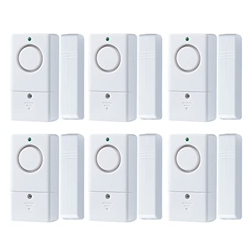 Door Window Alarms, 120DB Door Alarms for Kids Safety, Security Alarm with Chime for Store Pool, 6 Pack - style: 6 Pack