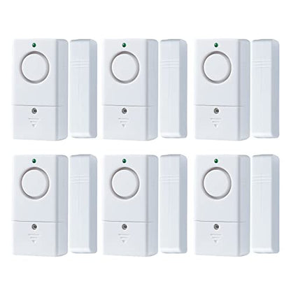 Door Window Alarms, 120DB Door Alarms for Kids Safety, Security Alarm with Chime for Store Pool, 6 Pack - style: 6 Pack