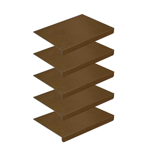 Wood 12x33 in 5-Pack pantry shelves cover capable of preventing falling items, great for apartment dwellers in bathroom - color: Wood, size: 33x12x2.5in