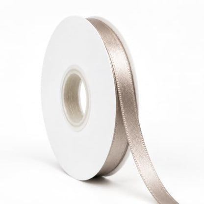 Champagne Ribbon Satin Ribbon 3/8 Inch x 50 Yards with Spool - color: Champagne