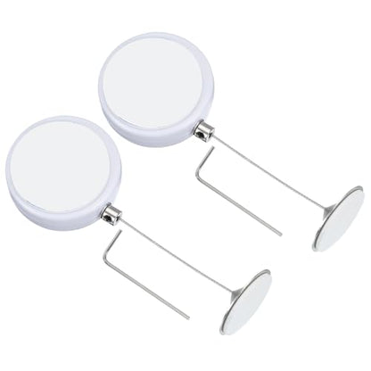 PATIKIL 1.5m / 4.9Ft Retractable Remote Control Tether, 2 Pcs Security Remote Cable Lock Adjustable Cable Leash Length for TV Remote Control Gaming Controller, White (Iron Cap) - color: White