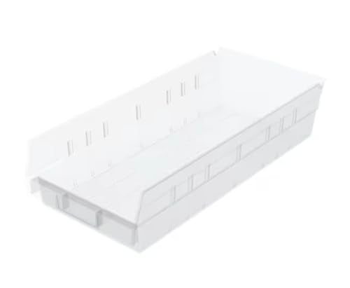 12-Pack of Clear Plastic Storage Shelf Bins LO59838