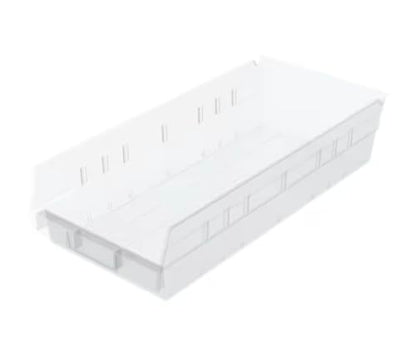 12-Pack of Clear Plastic Storage Shelf Bins LO59838