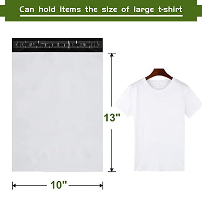 SJPACK 10x13-inch 3000 Bags 2.5 Mil Poly Mailers Envelopes Bags With Self-sealing Strip White Bags - size: 3000 bags