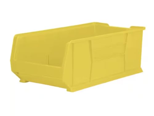 Plastic Stackable Storage Bin Organizer (1-Pack) in Yellow YR69320
