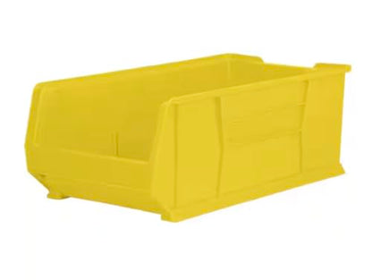 Plastic Stackable Storage Bin Organizer (1-Pack) in Yellow YR69320