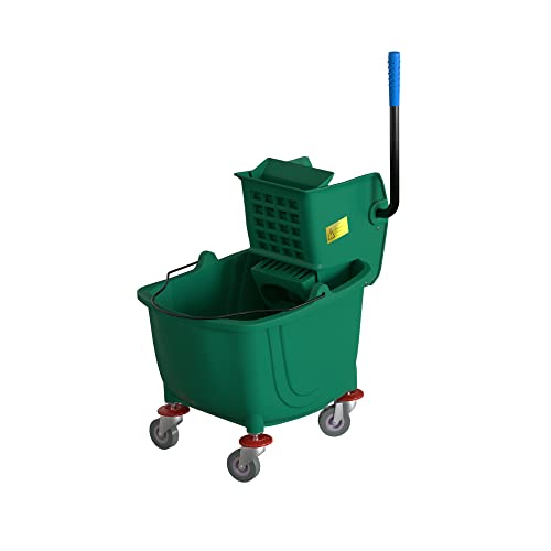 26 Qt. Green Mop Bucket and Side Press Wringer Combo - color: Green, size: 26 Qt.