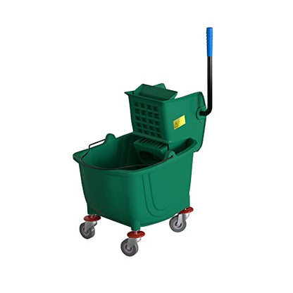 26 Qt. Green Mop Bucket and Side Press Wringer Combo - color: Green, size: 26 Qt.