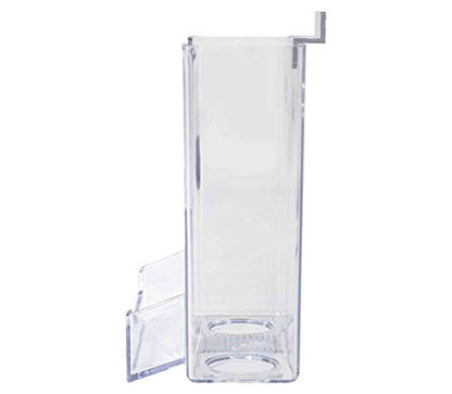 Marketing Holders 4 Pack SlatWall Brochure Holder 4" W Trifold Pocket Retail Display with Attached 3.5" x 2" Business Card Slot Take One Literature Pamphlet Organizer Clear Acrylic - size: 4"W Slatwall w/BC Holder
