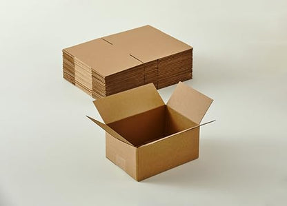 25 Packs Small Shipping Boxes 8X6X4 Inches, Kraft Corrugated Cardboard Boxes, For Small Business, Easy Assemble For Mailing, Moving, Packing And Storing - size: 8"x6"x4"
