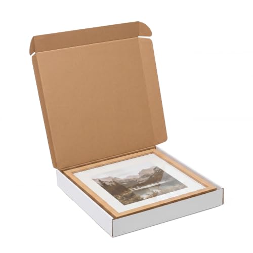 Wowxyz 14x14x2 Inches Shipping Boxes 25 Pack Corrugated Cardboard White Box - size: 14x14x2"