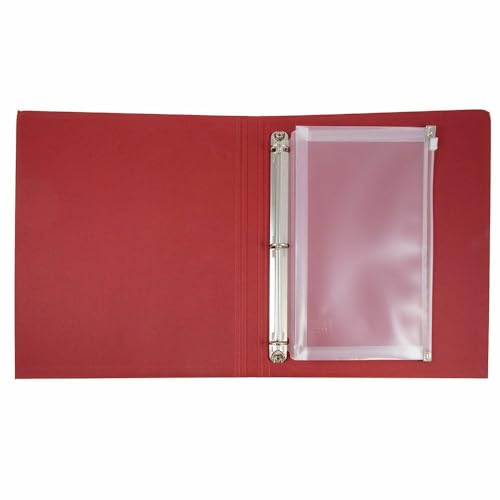 JAM PAPER Plastic 3 Hole Punch Binder Envelopes with Zip Closure - #10 Wallet Booklet - 6 x 9 1/2 - Clear - 3/Pack - color: Clear, size: 3 Hole Binder Pocket - 3 Pack