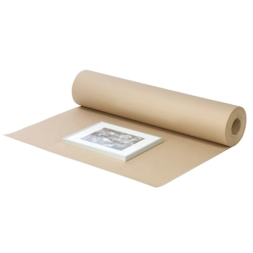 The Boxery 36 inch x 900 feet Brown Kraft Paper Roll, 40 lb Thickness Packing Paper for Shipping, Moving, Void Fill, Gift Wrapping, Arts & Crafts & Bulletin Boards, Made in the USA - size: 36"x 900'- 40lb