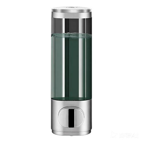 10oz/300ml Single Manual Wall Mounted Soap Dispenser, Silver - color: Silver