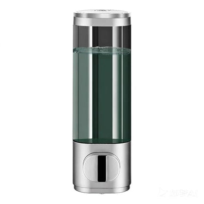 10oz/300ml Single Manual Wall Mounted Soap Dispenser, Silver - color: Silver