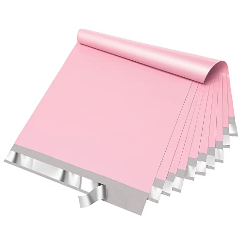Fuxury Poly Mailers 12x15.5" 50 Pcs,Durble Shipping Bags For Clothes,Pink - color: Light Pink, size: 12x15.5" 50pcs