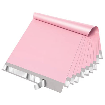 Fuxury Poly Mailers 12x15.5" 50 Pcs,Durble Shipping Bags For Clothes,Pink - color: Light Pink, size: 12x15.5" 50pcs