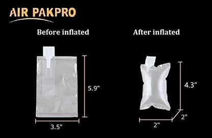 100 Pack,Free Hand Pump AIR PAKPRO 3.5x5.9inch Clear Plastic Inflatable Air Packaging Bags Air Pillows Air Cushions Buffer Bags Void Fill Cushioning for Shipping and Packaging,VFC0915 - color: 3.5x5.9inch