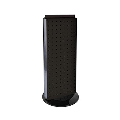 Azar Displays, 700508-BLK, Rotating Pegboard Display, Revolving Jewelry Organizer Stand, Retail Display for Accessories, Trade Show Booth Stand, Craft Shows, Counter Peg Board, Black, 8" x 20" - color: Black, style: Pegboard Only