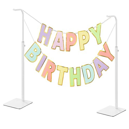 2-Pack Adjustable Tabletop Purse & Banner Display Stands, White - color: White