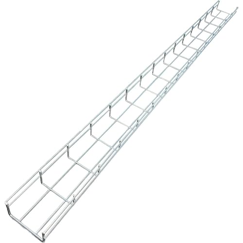 Kable Kontrol Stainless Steel Cable Tray Bulk Pack – 10 Pcs - 10 Feet Long - 4" W, 2” D – Wire Mesh Tray Cable Management Rack Cords Organizer Cable Basket, NEC Approved for Network, Fiber Optic - size: Cable Tray 4" W x 2" H x 10 Ft L (10 Pcs)
